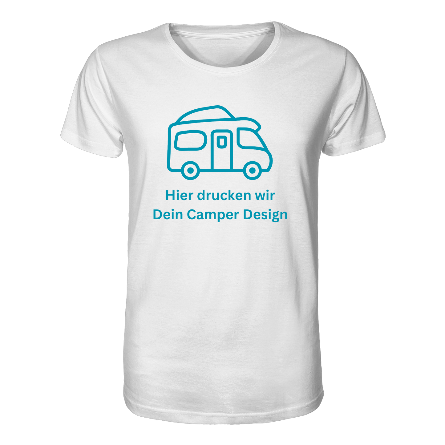 Organic Shirt "White" - bedruckt mit Deiner Camper Illustration