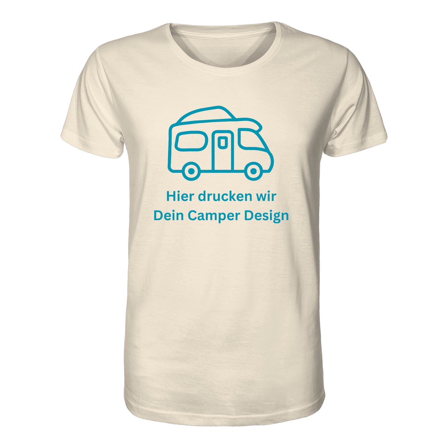 Organic Shirt "Natural Raw" - bedruckt mit Deiner Camper Illustration