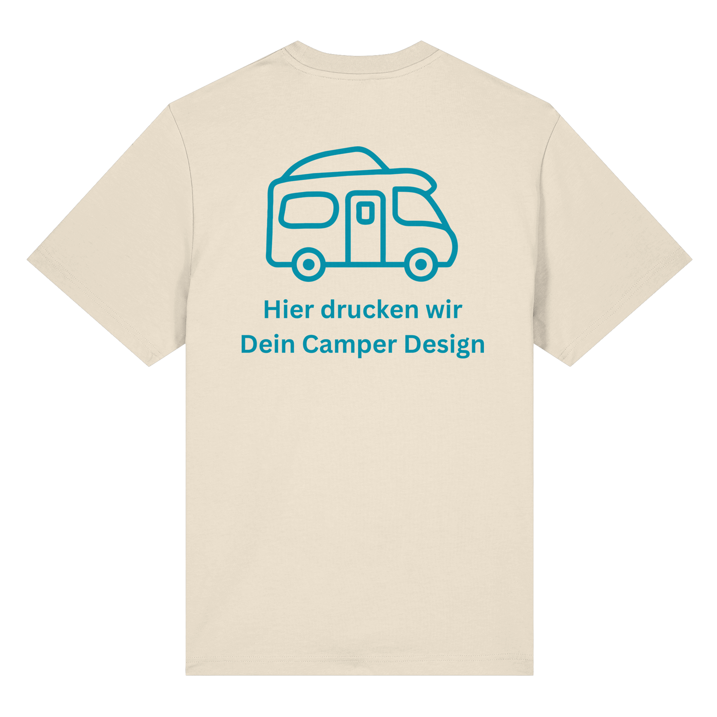 Premium Organic Shirt "Natural Raw" - vorne und hinten bedruckt mit Deiner Camper Illustration