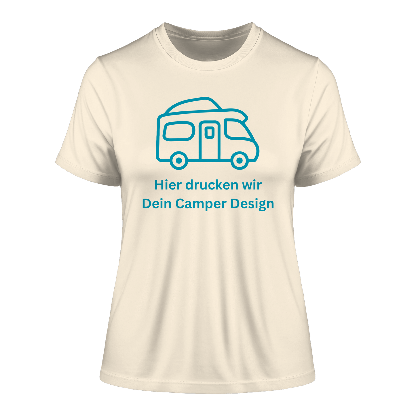 Fitted Ladies Organic Shirt "Natural Raw" - bedruckt mit Deiner Camper Illustration
