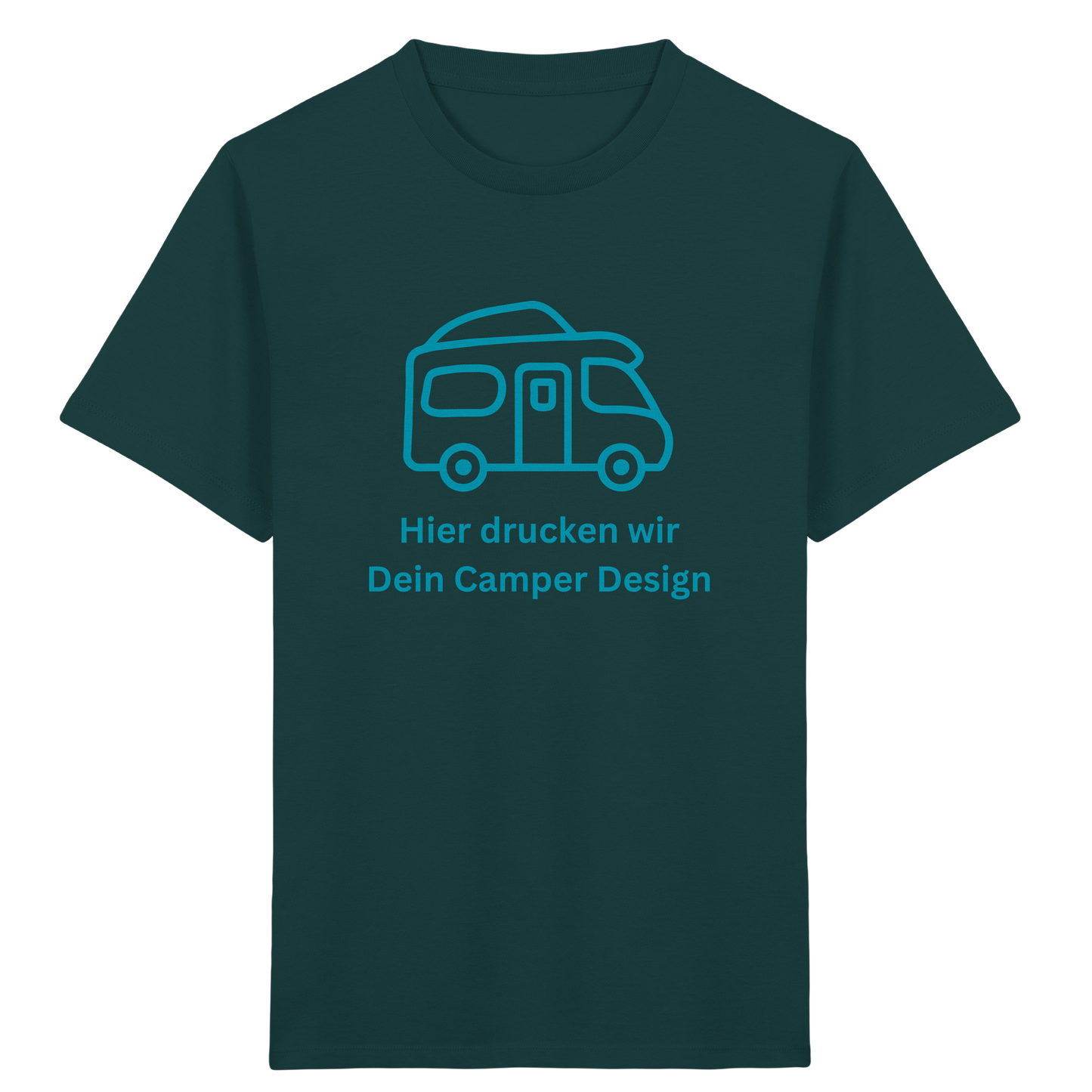 Kids Organic Shirt "Glazed Green" - bedruckt mit Deiner Camper Illustration