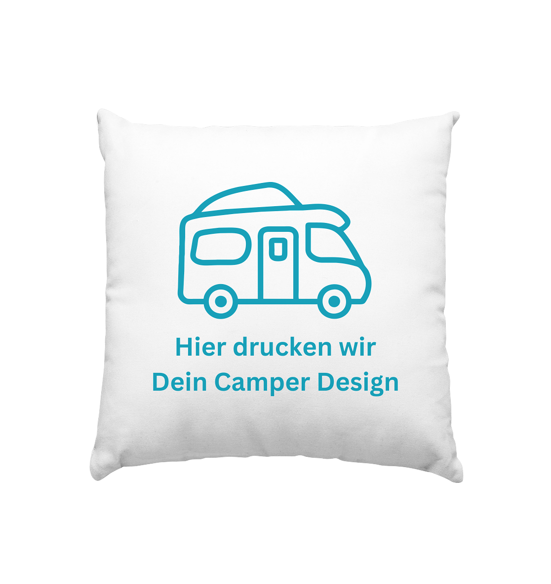 Kissen 40x40cm "White" - bedruckt mit Deiner Camper Illustration