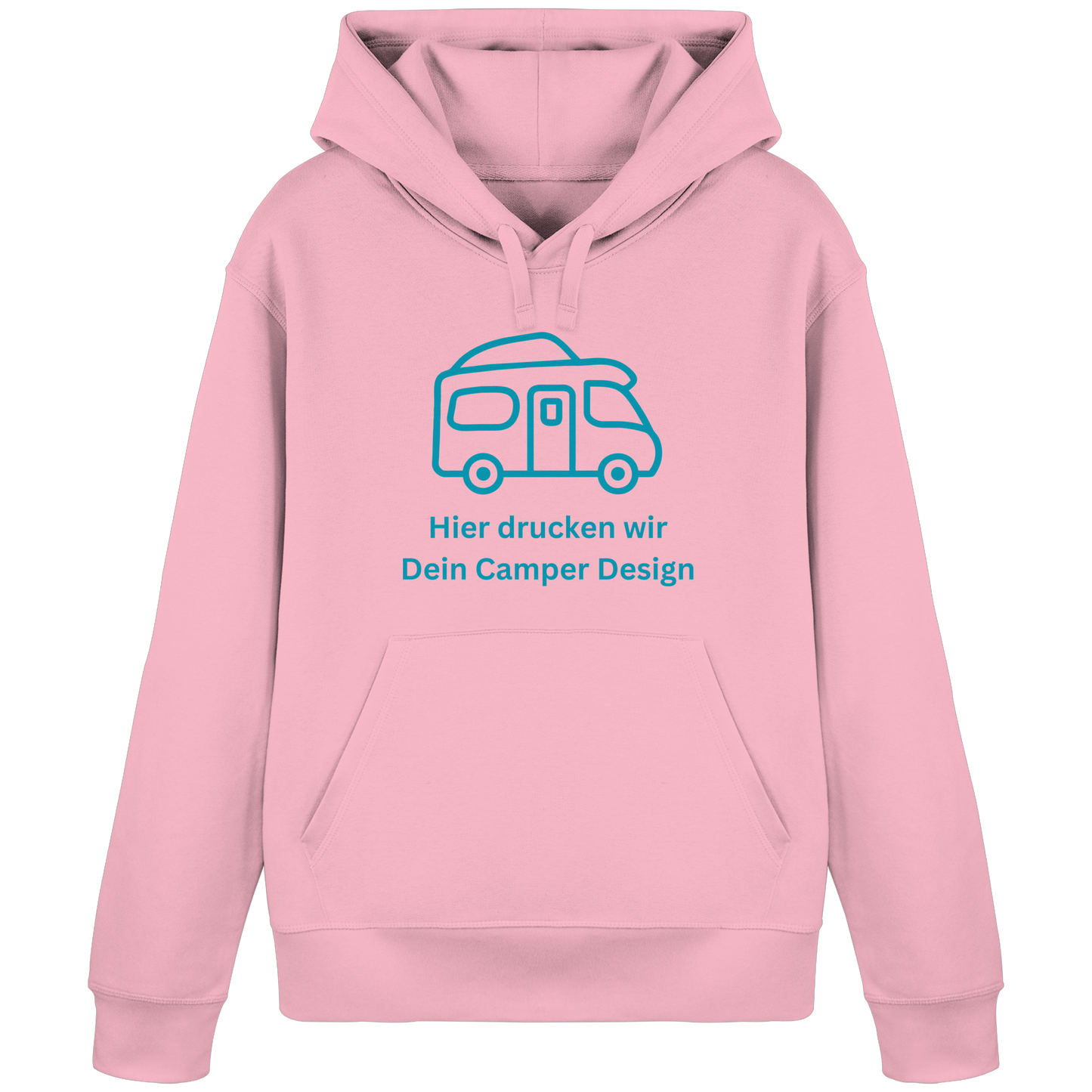 Organic Hoodie "Cotton Pink" - bedruckt mit Deiner Camper Illustration