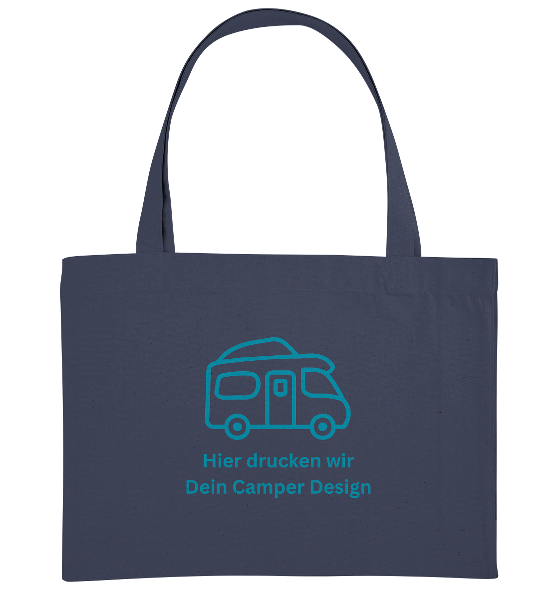 Organic Shopping-Bag "Midnight Blue" - bedruckt mit Deiner Camper Illustration