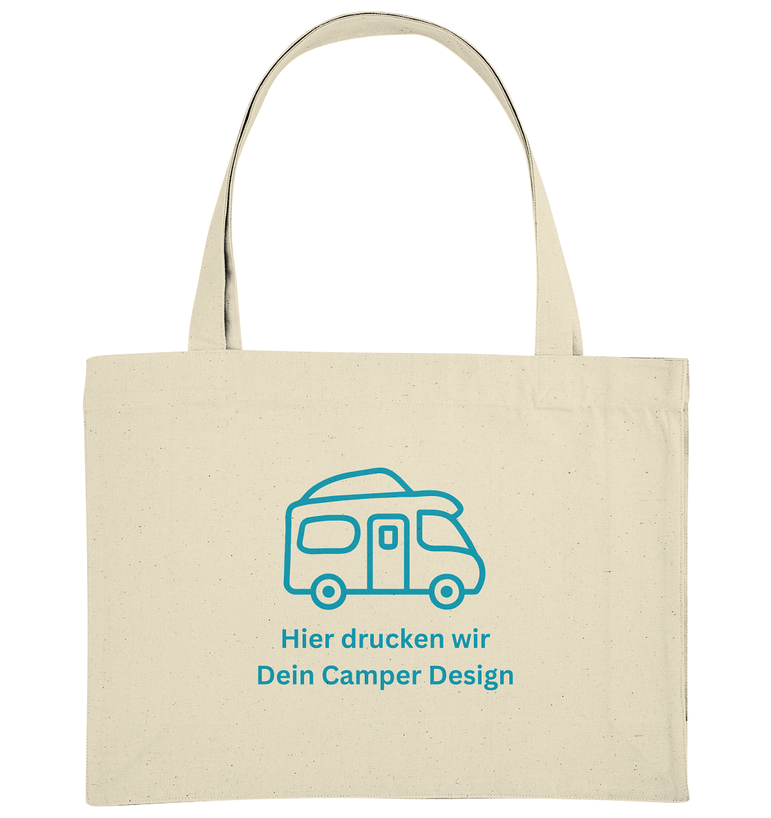 Organic Shopping-Bag "Natural" - bedruckt mit Deiner Camper Illustration