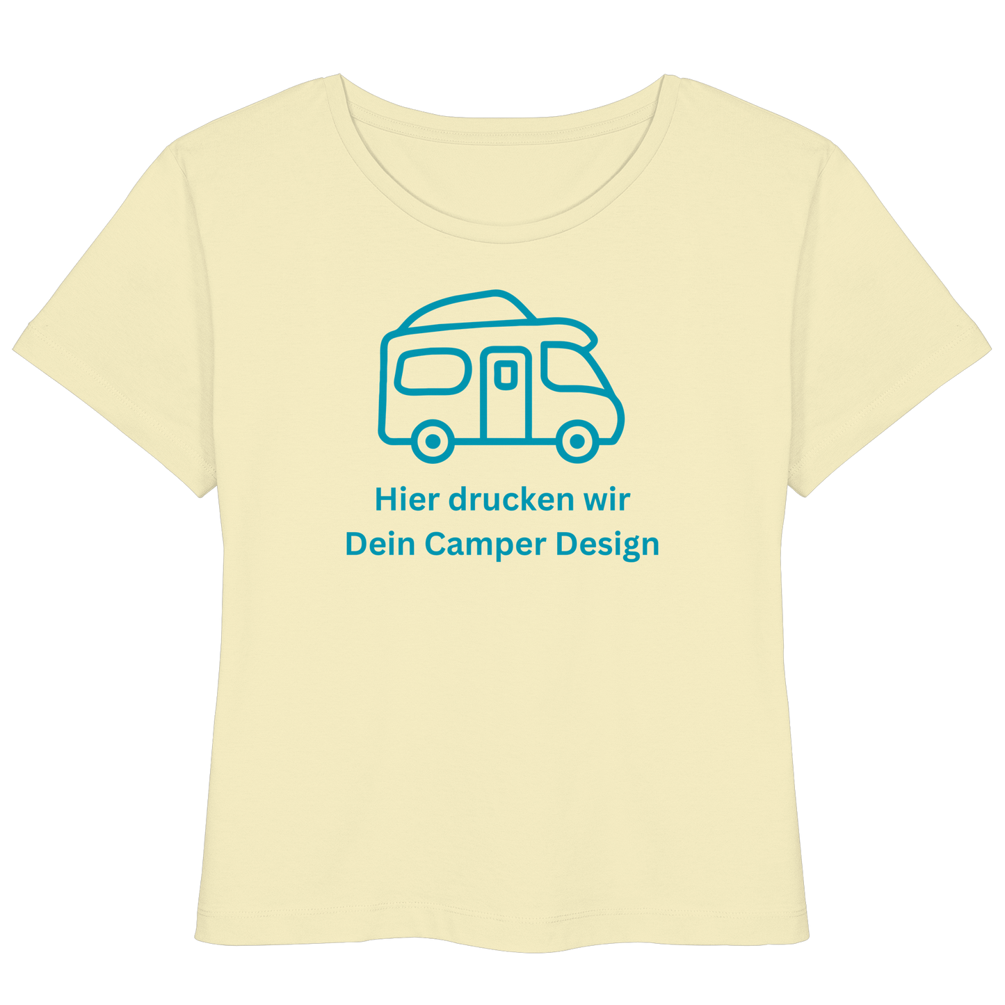 Womens Organic Lightweight T-Shirt "Butter" - bedruckt mit Deiner Camper Illustration