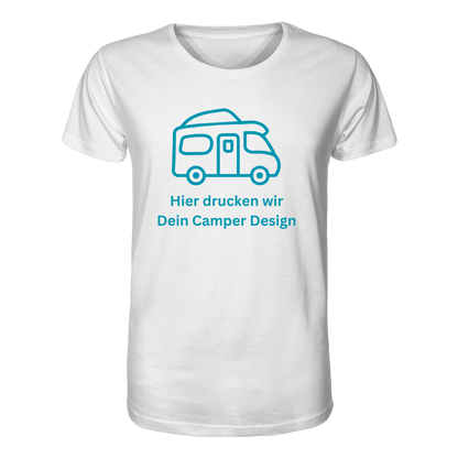 Organic Shirt "White" - bedruckt mit Deiner Camper Illustration