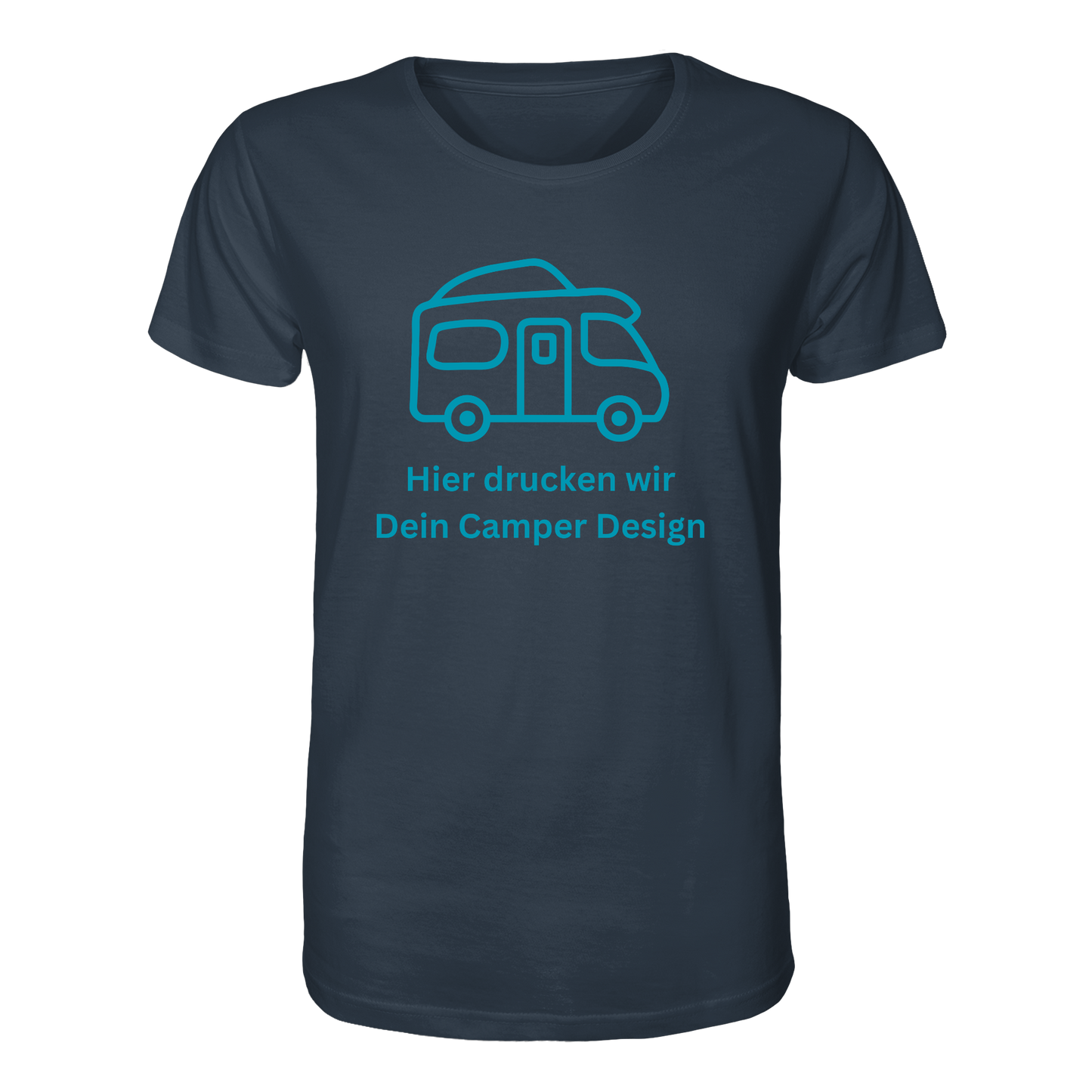 Organic Shirt "India Ink Grey" - bedruckt mit Deiner Camper Illustration