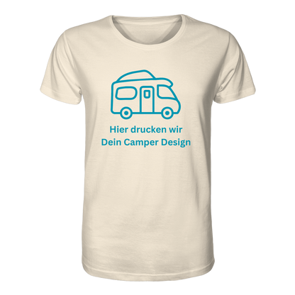 Organic Shirt "Natural Raw" - bedruckt mit Deiner Camper Illustration