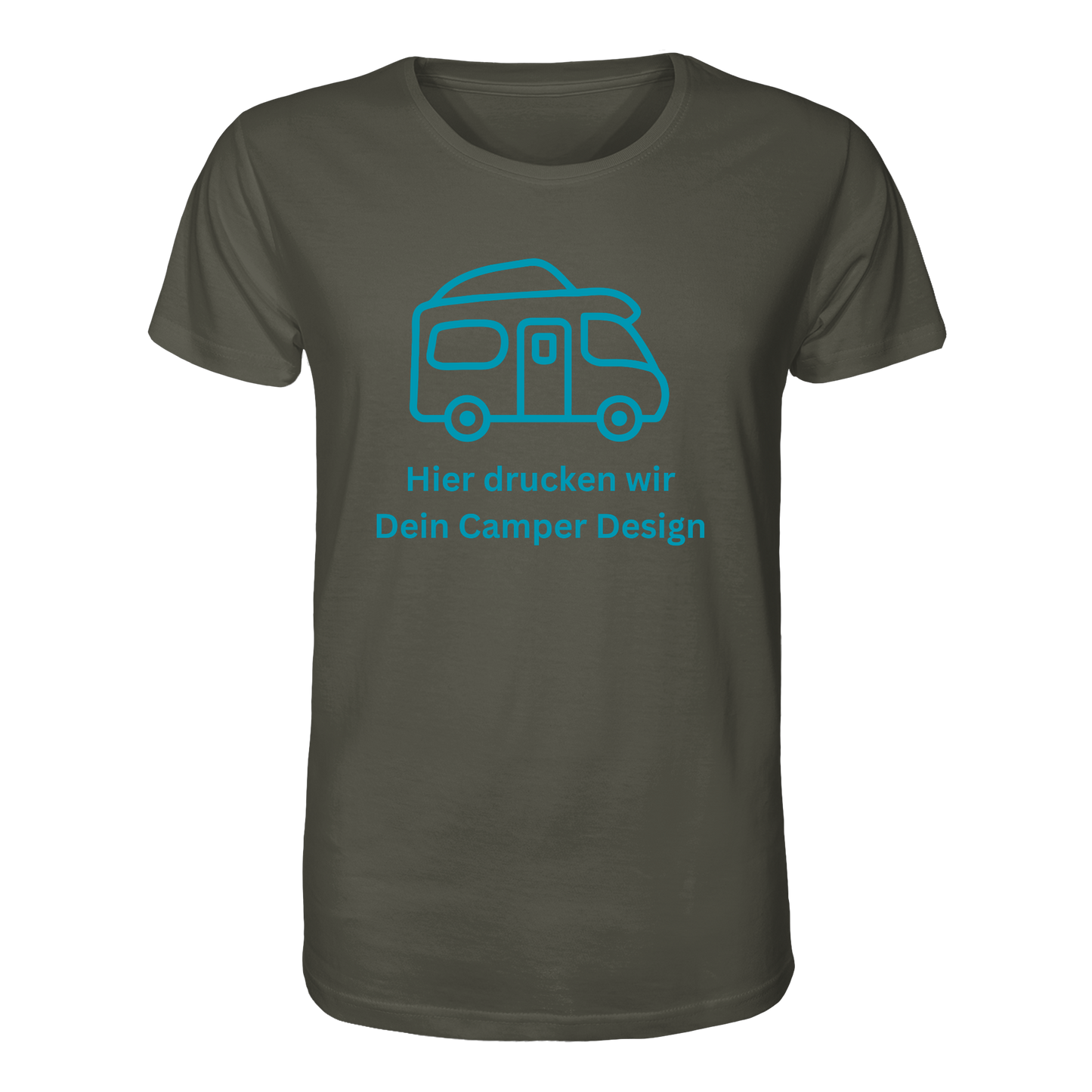 Organic Shirt "Khaki" - bedruckt mit Deiner Camper Illustration