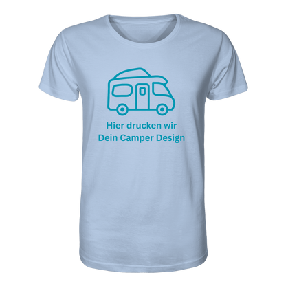 Organic Shirt "Blue Soul" - bedruckt mit Deiner Camper Illustration