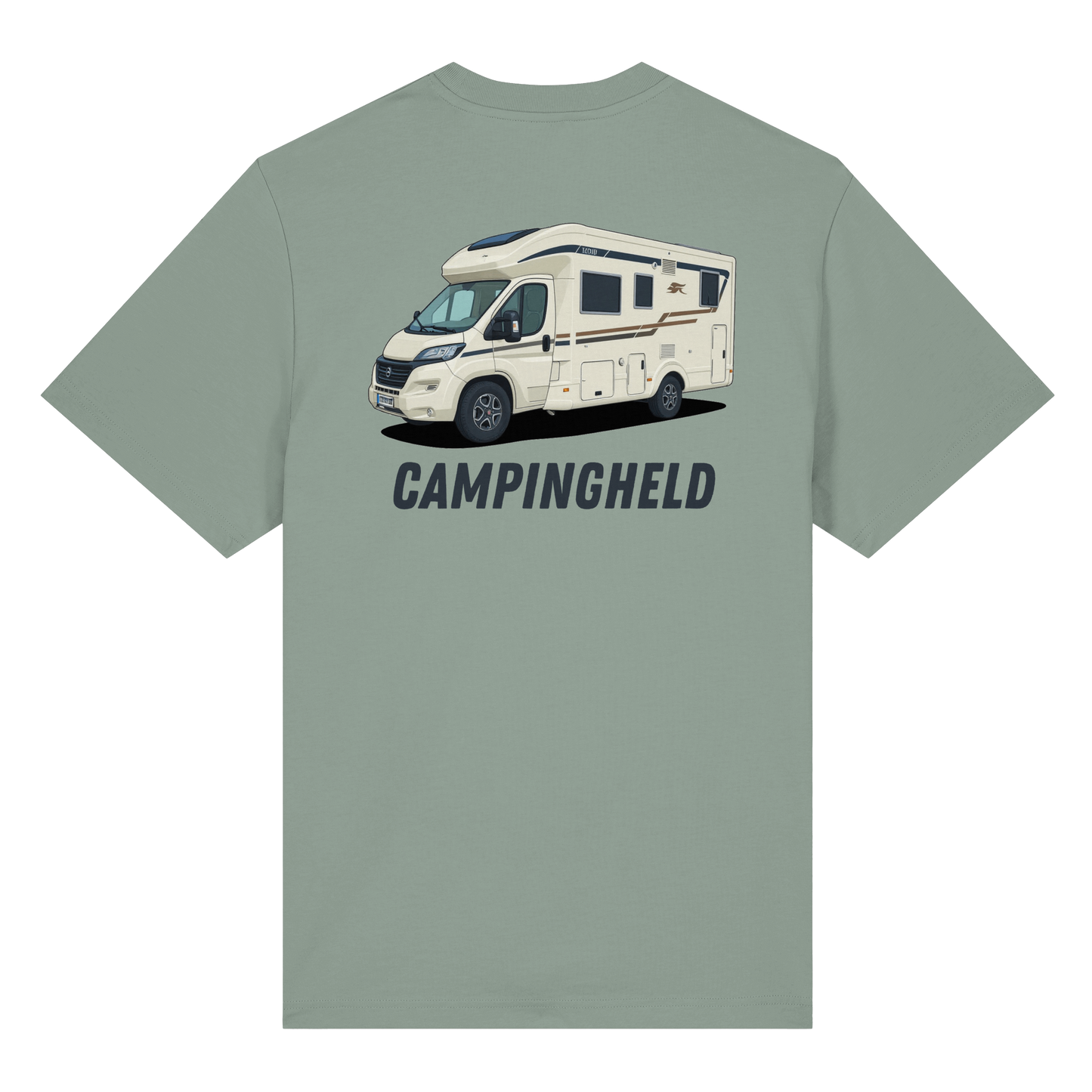 Premium Organic Shirt "Aloe" - vorne und hinten bedruckt mit Deiner Camper Illustration