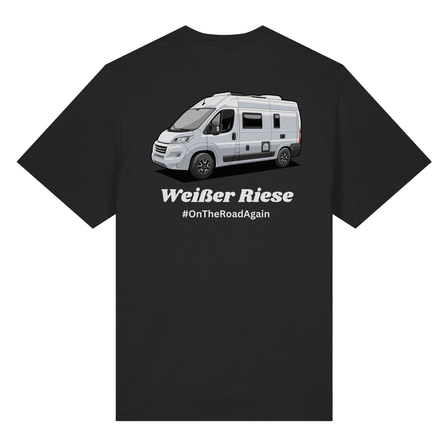 Premium Organic Shirt "Black" - vorne und hinten bedruckt mit Deiner Camper Illustration