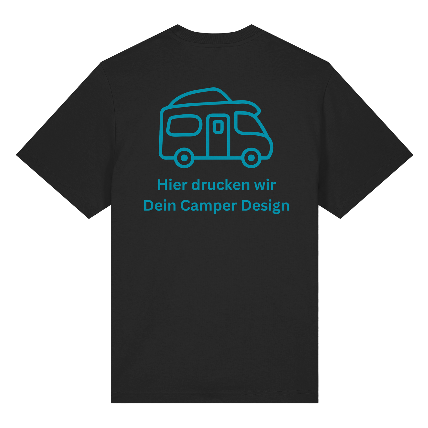 Premium Organic Shirt "Black" - vorne und hinten bedruckt mit Deiner Camper Illustration