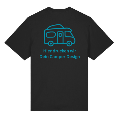 Premium Organic Shirt "Black" - vorne und hinten bedruckt mit Deiner Camper Illustration