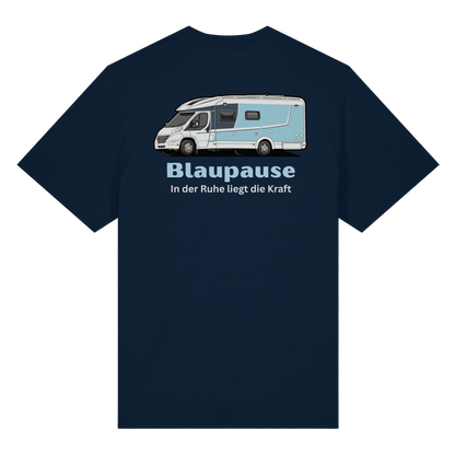 Premium Organic Shirt "French Navy" - vorne und hinten bedruckt mit Deiner Camper Illustration
