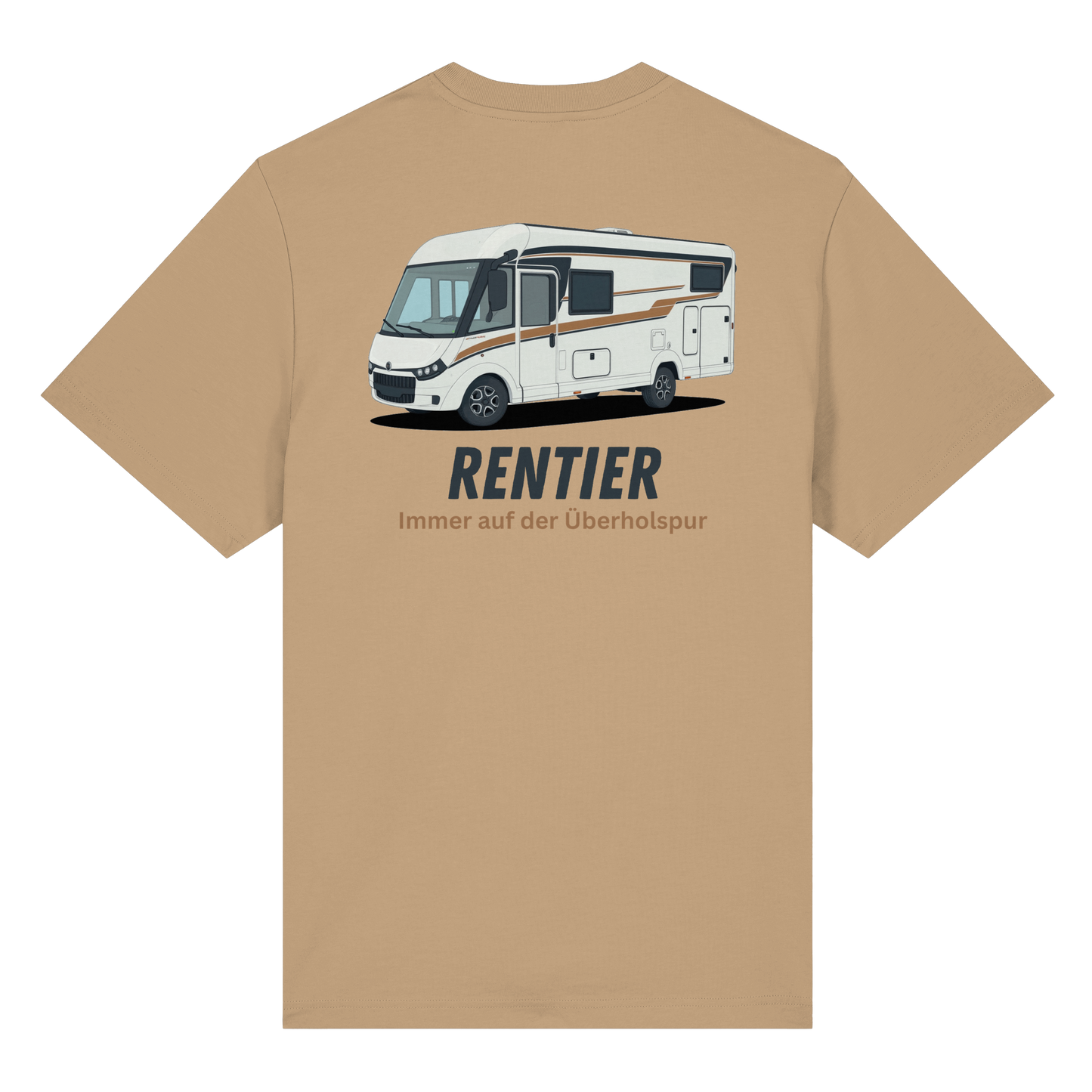 Premium Organic Shirt "Latte" - vorne und hinten bedruckt mit Deiner Camper Illustration