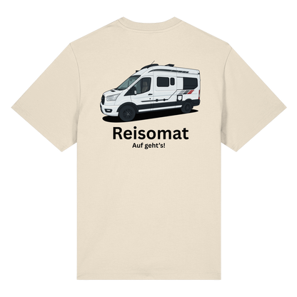 Premium Organic Shirt "Natural Raw" - vorne und hinten bedruckt mit Deiner Camper Illustration