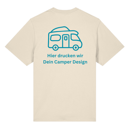 Premium Organic Shirt "Natural Raw" - vorne und hinten bedruckt mit Deiner Camper Illustration