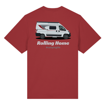 Premium Organic Shirt "Red Earth" - vorne und hinten bedruckt mit Deiner Camper Illustration