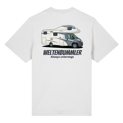 Premium Organic Shirt "White" - vorne und hinten bedruckt mit Deiner Camper Illustration