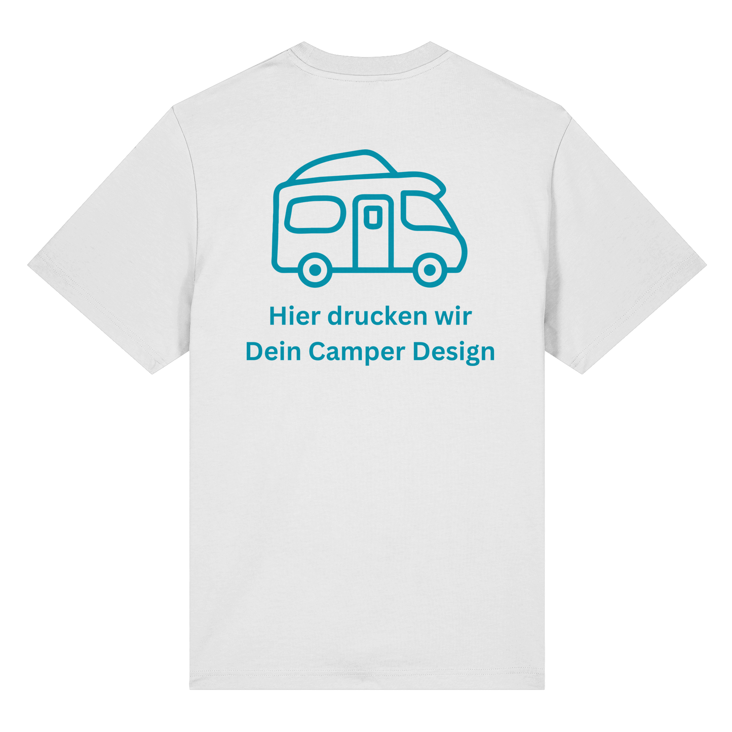 Premium Organic Shirt "White" - vorne und hinten bedruckt mit Deiner Camper Illustration