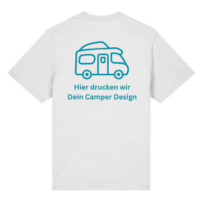Premium Organic Shirt "White" - vorne und hinten bedruckt mit Deiner Camper Illustration