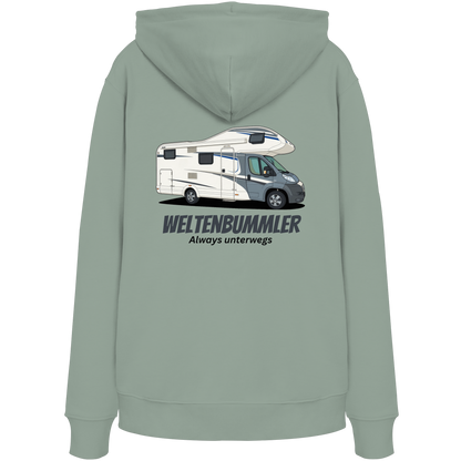 Premium Organic Hoodie "Aloe" - vorne und hinten bedruckt mit Deiner Camper Illustration