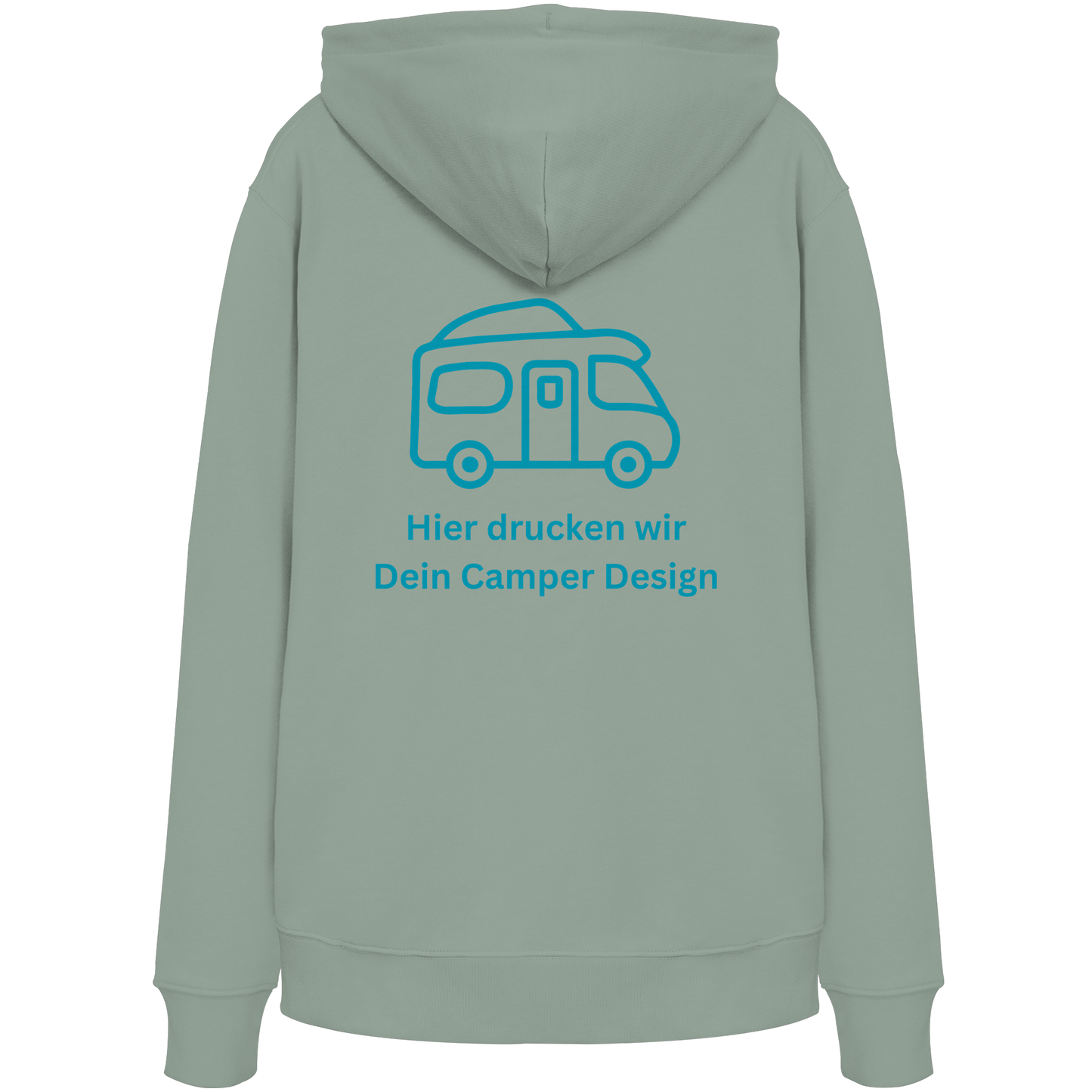 Premium Organic Hoodie "Aloe" - vorne und hinten bedruckt mit Deiner Camper Illustration