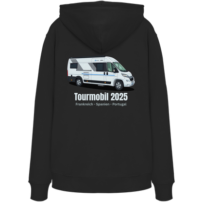 Premium Organic Hoodie "Black" - vorne und hinten bedruckt mit Deiner Camper Illustration