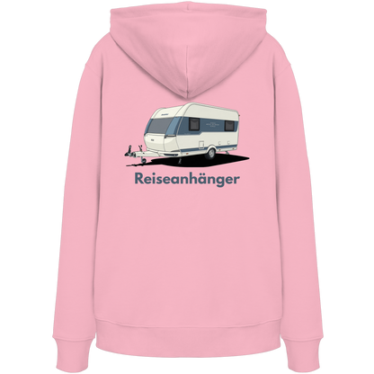 Premium Organic Hoodie "Cotton Pink" - vorne und hinten bedruckt mit Deiner Camper Illustration