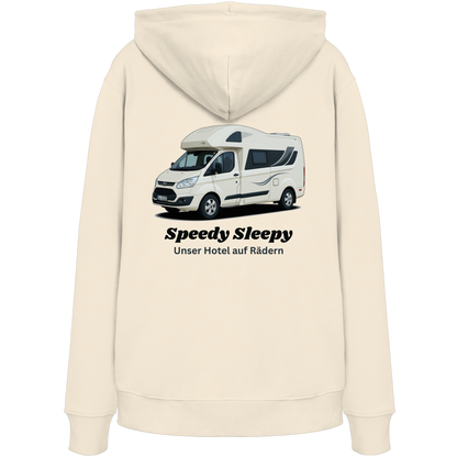 Premium Organic Hoodie "Natural Raw" - vorne und hinten bedruckt mit Deiner Camper Illustration