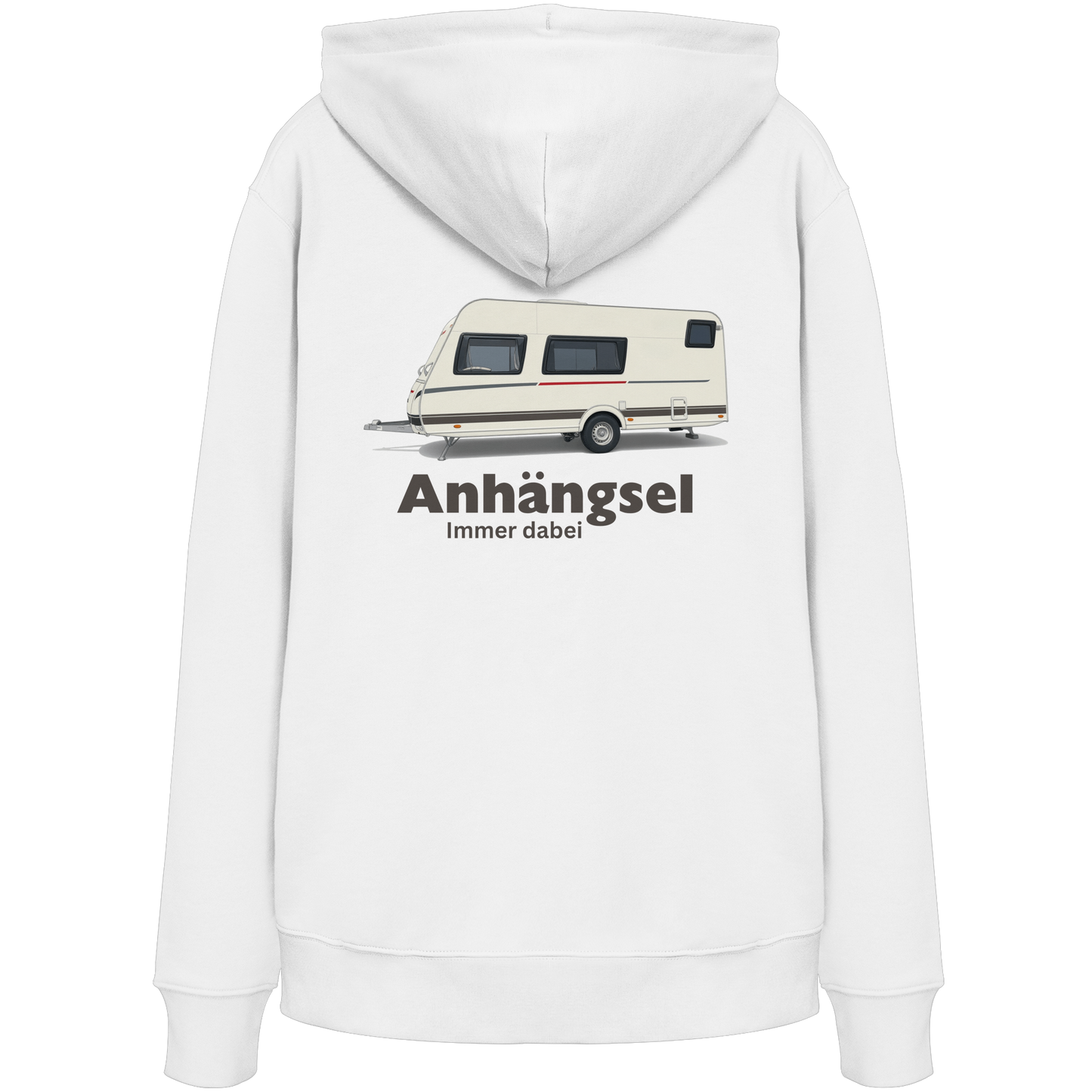 Premium Organic Hoodie "White" - vorne und hinten bedruckt mit Deiner Camper Illustration