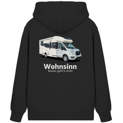 Premium Organic Zipper "Black" - vorne und hinten bedruckt mit Deiner Camper Illustration