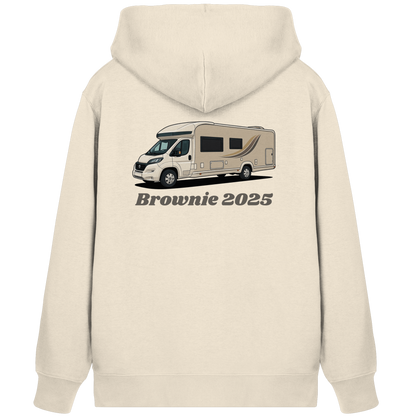 Premium Organic Zipper "Natural Raw" - vorne und hinten bedruckt mit Deiner Camper Illustration