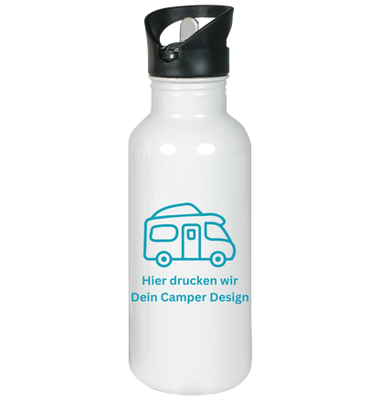 Edelstahl-Trinkflasche - bedruckt mit Deiner Camper Illustration