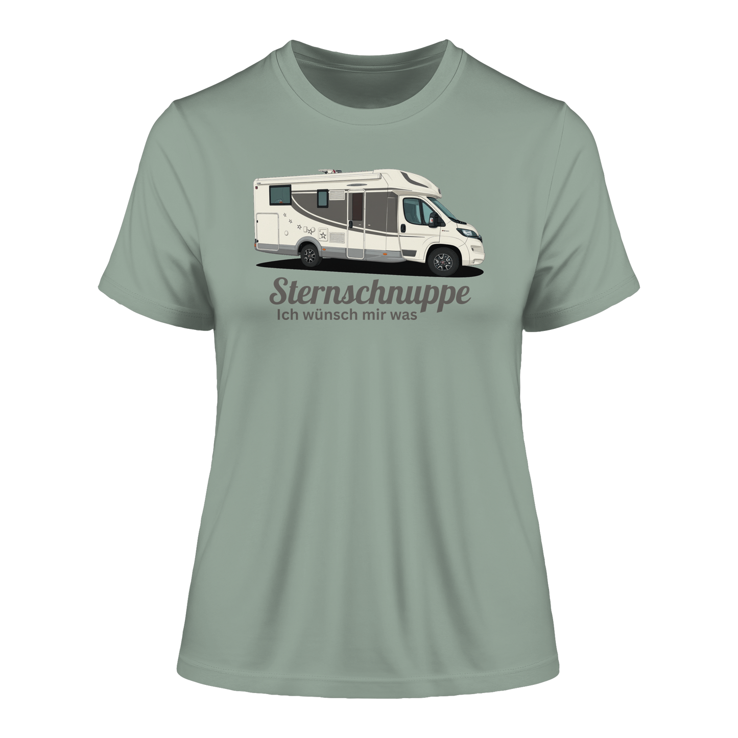 Fitted Ladies Organic Shirt "Aloe" - bedruckt mit Deiner Camper Illustration