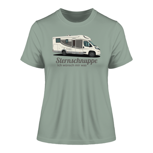 Fitted Ladies Organic Shirt "Aloe" - bedruckt mit Deiner Camper Illustration