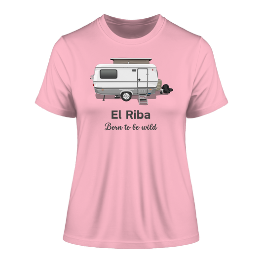 Fitted Ladies Organic Shirt "Cotton Pink" - bedruckt mit Deiner Camper Illustration