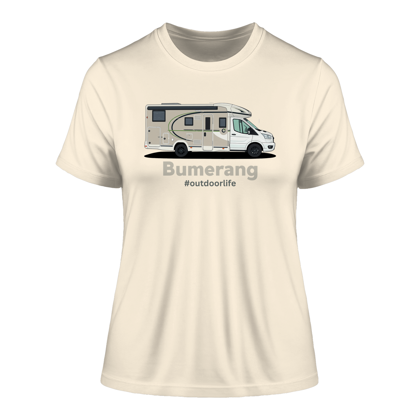 Fitted Ladies Organic Shirt "Natural Raw" - bedruckt mit Deiner Camper Illustration