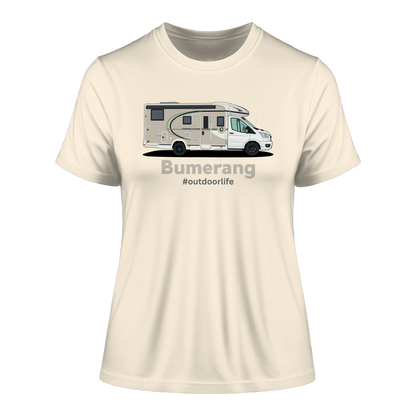 Fitted Ladies Organic Shirt "Natural Raw" - bedruckt mit Deiner Camper Illustration