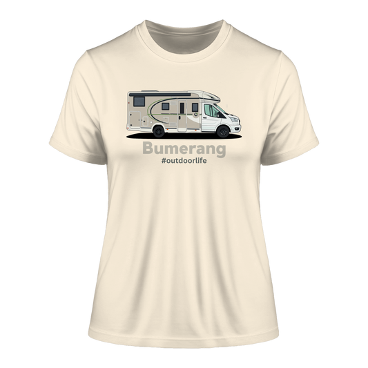 Fitted Ladies Organic Shirt "Natural Raw" - bedruckt mit Deiner Camper Illustration