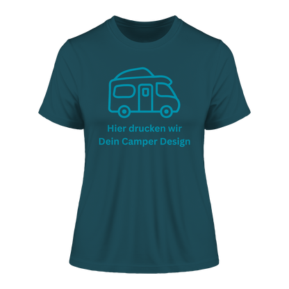 Fitted Ladies Organic Shirt "Stargazer" - bedruckt mit Deiner Camper Illustration