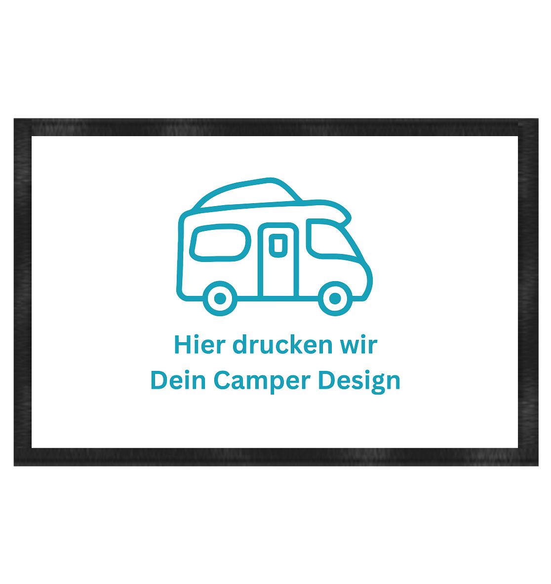 Fußmatte 60x40cm "White" - bedruckt mit Deiner Camper Illustration - Fußmatte 60x40cm