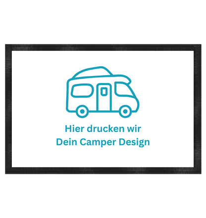 Fußmatte 60x40cm "White" - bedruckt mit Deiner Camper Illustration - Fußmatte 60x40cm