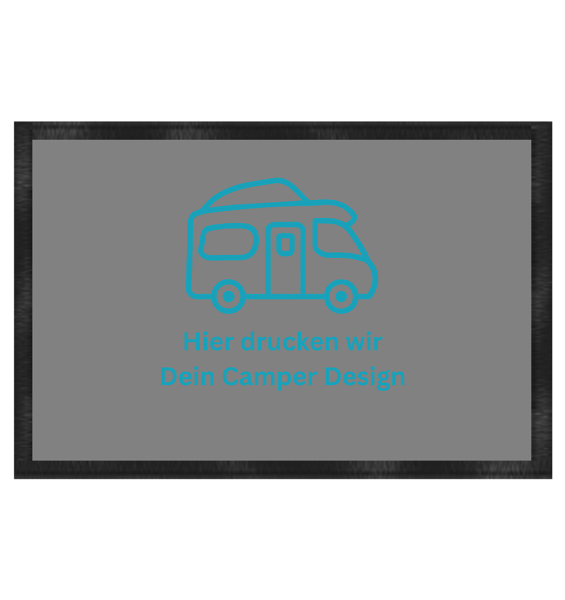 Fußmatte 60x40cm "Grey" - bedruckt mit Deiner Camper Illustration