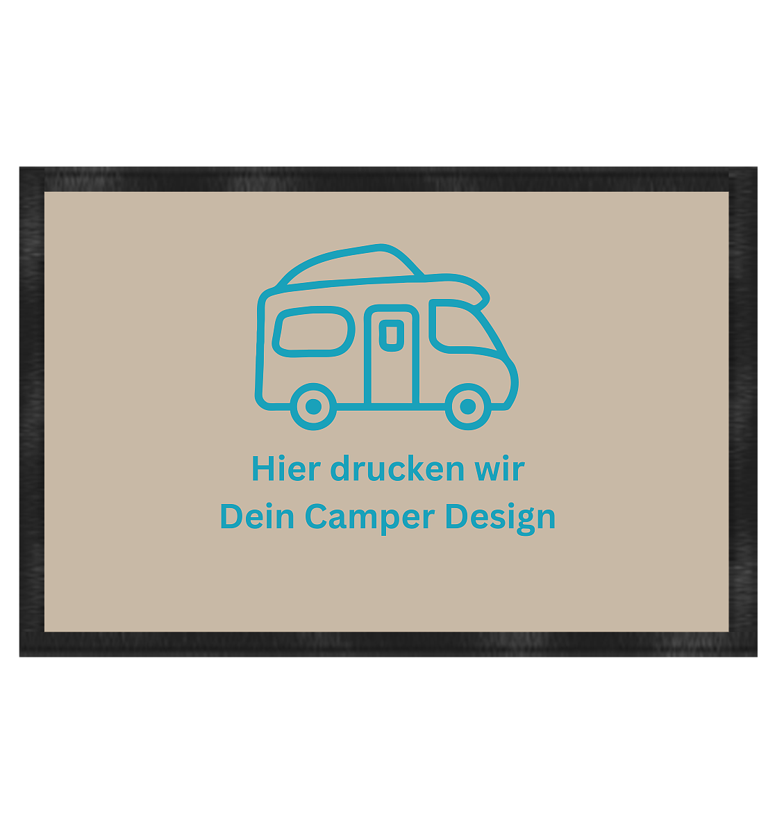 Fußmatte 60x40cm "Sand" - bedruckt mit Deiner Camper Illustration