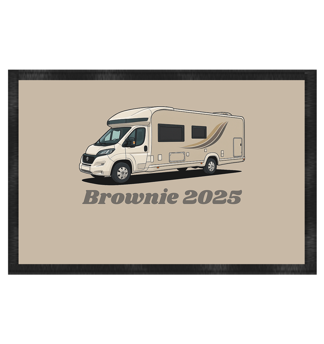 Fußmatte 60x40cm "Sand" - bedruckt mit Deiner Camper Illustration