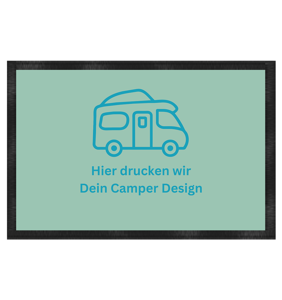 Fußmatte 60x40cm "Grey Turquoise" - bedruckt mit Deiner Camper Illustration