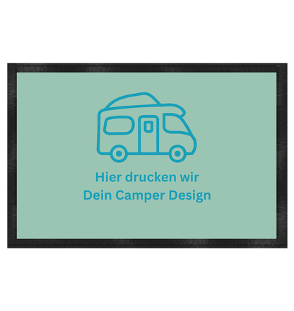 Fußmatte 60x40cm "Grey Turquoise" - bedruckt mit Deiner Camper Illustration
